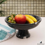 Radicaln Marble Fruit Bowl Black 10"x5" Inch Design A