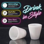 2” Marble Shot Glasses For Drinking Wine, Beer & Vodka