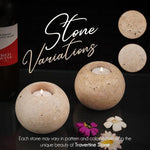 Travertine 3" Set of 2 Tea Lights Candle  For Office & Home Décor - Votive Candles