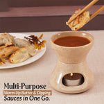 4" Marble Butter Warmer For Melting Chocolate & Seafood For Parties