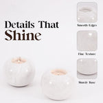 Marble 3" Set of 2 White Tea Lights Candle  For Office & Home Décor - Votive Candles