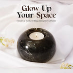 Marble 3" Set of 2 Black Tea Lights Candle  For Office & Home Décor - Votive Candles