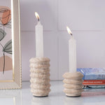 Travertine Candle Holder for Party Dining Table and Home Décor -  Candlestick Holders