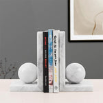 8" Marble Bookends For Home & Office desk - Heavy Duty Bookholder