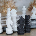 Black and White High Quality Marble Chess Set-12 Inches