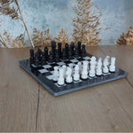 Black and White High Quality Marble Chess Set-12 Inches