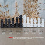 Black and White High Quality Marble Chess Set-12 Inches