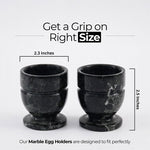 Egg Cups Set of 2 Natural Marble Egg Container