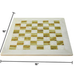 15 Inches Natural Marble Chess Board Only