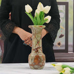 Marble 10 Flowers Vase for living room & Home Décor - large Vase  