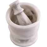 Marble 5 Mortar and Pestle for Kitchen Countertops - Spices Salt and Pepper Grinders