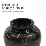 Marble 8" Urns for Memorial and Cremation - Funeral Ashes