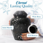 Marble 8" Urns for Memorial and Cremation - Funeral Ashes