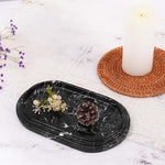 Marble Oval Tray For Perfume, Jewelry & Makeup Holders - Bathroom Tray Countertops