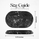 Marble Oval Tray For Perfume, Jewelry & Makeup Holders - Bathroom Tray Countertops