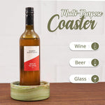 Natural Marble Bottle Coasters - Modern Home Décor