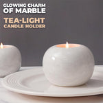 Radicaln Marble Tealight Candles Holder Set of 3 For table decorations