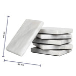 Natural Marble Set of 6 Kitchen Square Coaster Plates