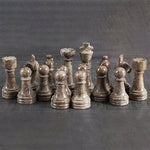 RADICALn Marble Oceanic and White Chess Figures - Suitable for 16 - 20 Inches Chess Board