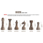 RADICALn Marble Oceanic and White Chess Figures - Suitable for 16 - 20 Inches Chess Board