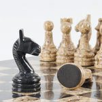 Handmade Black and Coral Premium Quality Chess Figures - Suitable for 16 - 20 Inches Chess Board