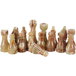 Handmade White and Green Premium Quality Chess Figures - Suitable for 16 - 20 Inches Chess Board