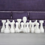 Handmade Black and White Premium Quality Chess Figures - Suitable for 16 - 20 Inches Chess Board