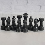 Marble Black and Marinara Premium Quality Chess Game Figures - Suitable for 16 - 20 Inches