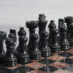 Marble Black and Marinara Premium Quality Chess Game Figures - Suitable for 16 - 20 Inches