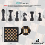 Black And Multi Green Handmade 15 Inches Premium Quality Marble Chess Set_chess set_chess game