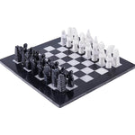 Black and White Antique 15 Inches Handmade Premium Quality Marble Chess Set