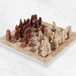 CoralandRedAntiqueHandmade15InchesPremiumQualityMarbleChessSet_4
