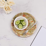 Fancy Handmade Marble Round Tray - Serving Tray