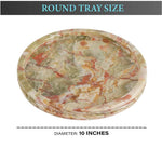 Fancy Handmade Marble Round Tray - Serving Tray