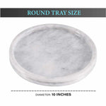 Fancy Handmade Marble Round Tray - Serving Tray