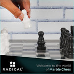 White and Black Handmade 12 Inches High Quality Marble Chess Set