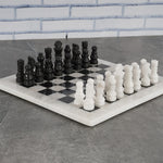 White and Black Handmade 12 Inches High Quality Marble Chess Set