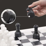 White and Black Handmade 15 Inches High Quality Marble Chess Set