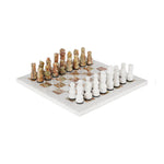 White and Green Onyx Handmade 12 Inches High Quality Marble Chess Set