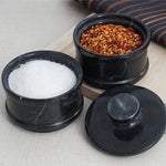 Marble Salt Cellar With Lid - Kitchen Essentials