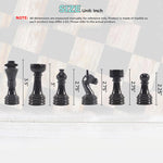 Marble Black & Multi Green Premium Quality Chess Game Figures - Suitable for 16 - 20 Inches