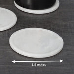 Handmade Marble Kitchen Coaster Set With Holder